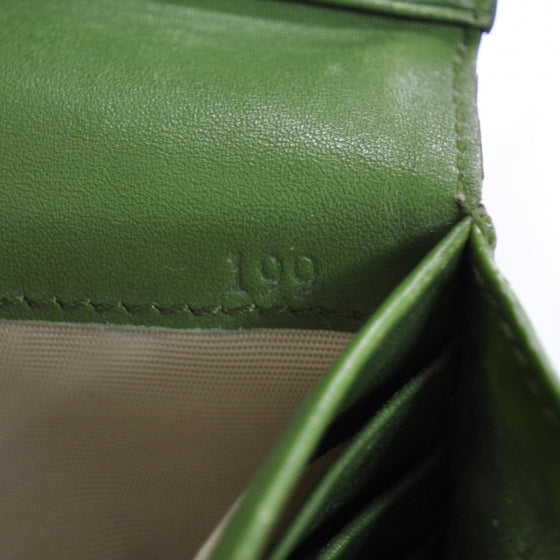Vernice Continental Wallet Green