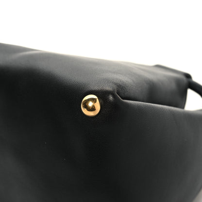 Bottega Veneta Calfskin Small Drawstring Pyramid Pouch Black 11 of 11