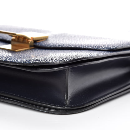 Celine Stingray Medium Classic Box Flap Bag Navy 6 of 10