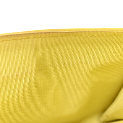 Chanel Lambskin Chevron Quilted Boy Flap Card Holder Yellow 10 of 10