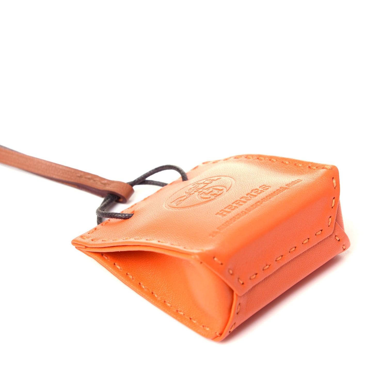 Milo Lambskin Swift Shopping Bag Charm Feu Gold