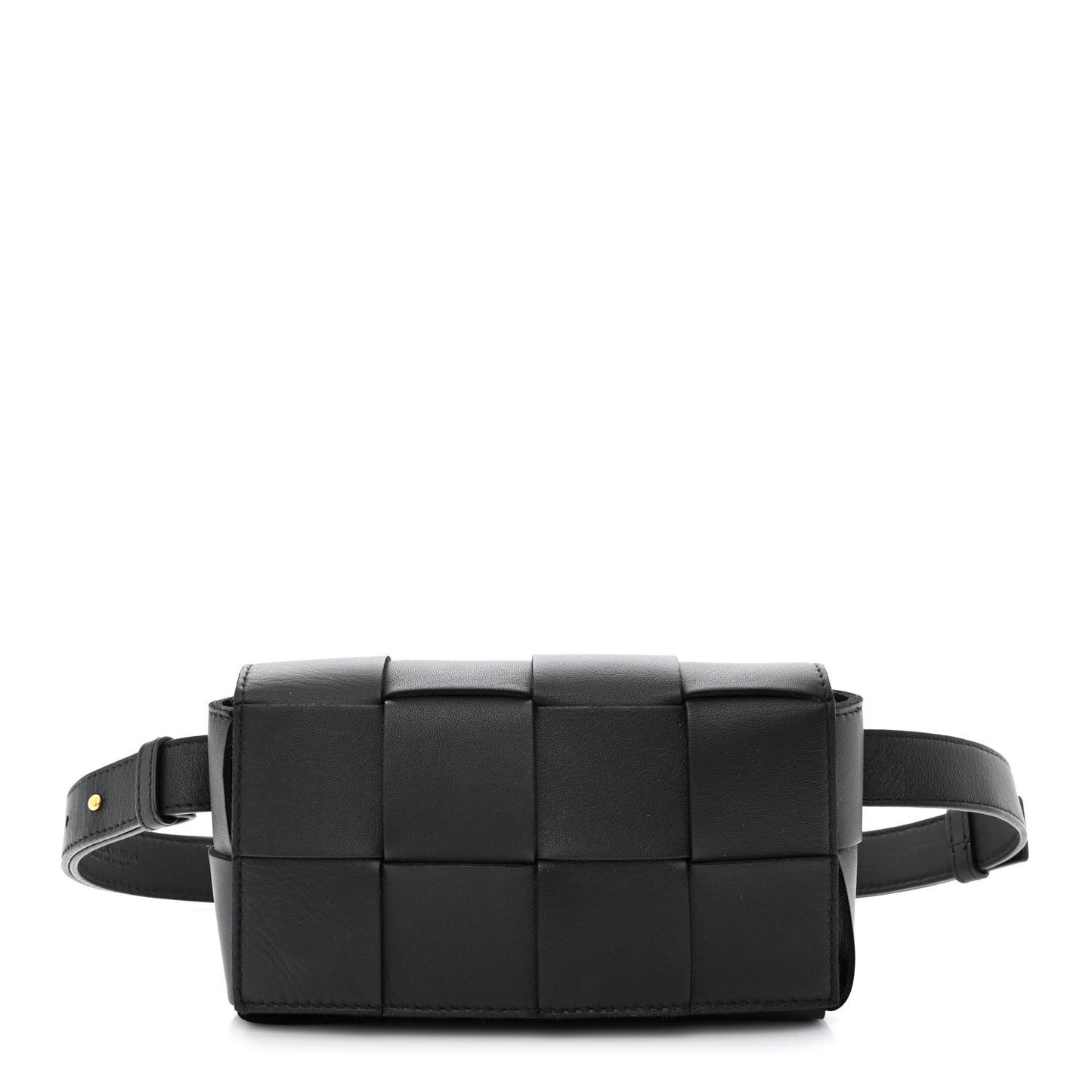 Nappa Maxi Intreccio The Belt Cassette Bag Black