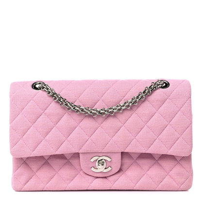 Chanel Jersey Quilted Medium Double Flap Pink 1 of 11