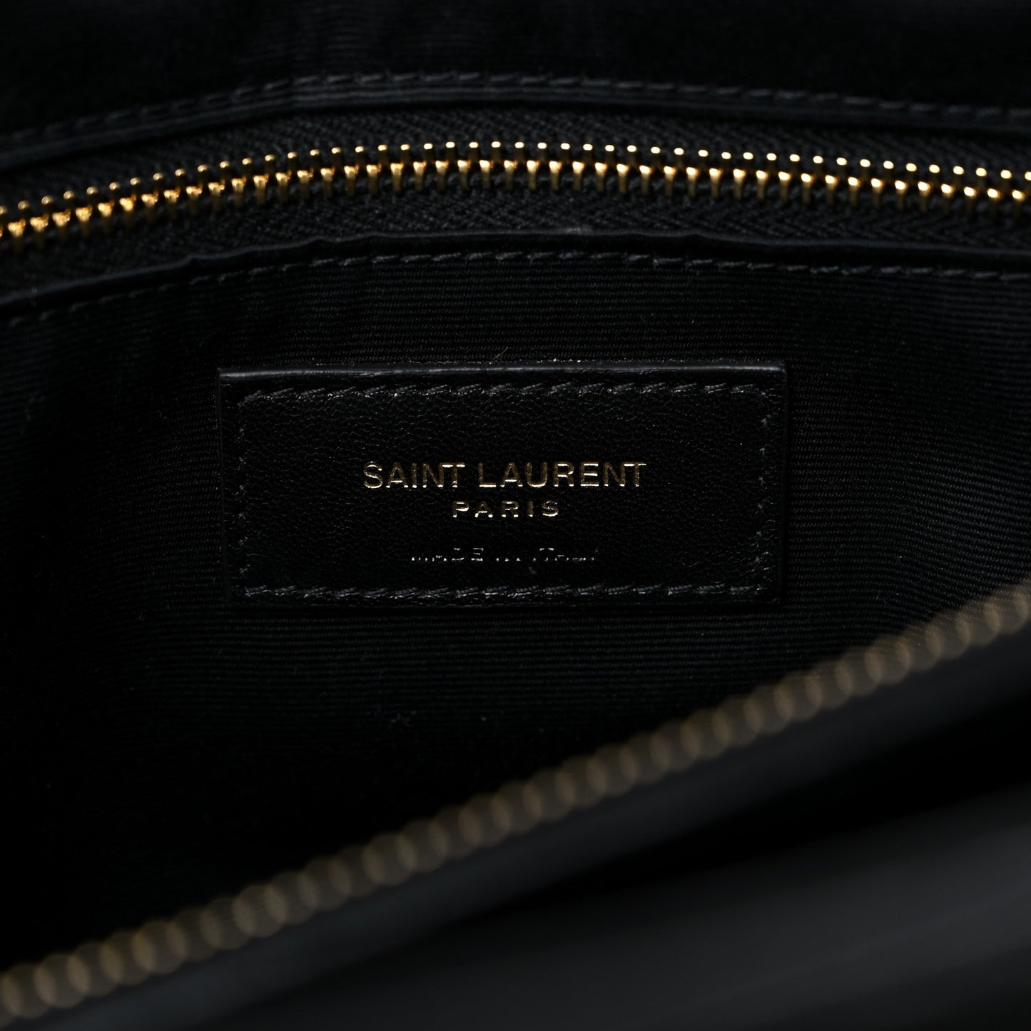 Calfskin Y Quilted Monogram Large Loulou Chain Satchel Black