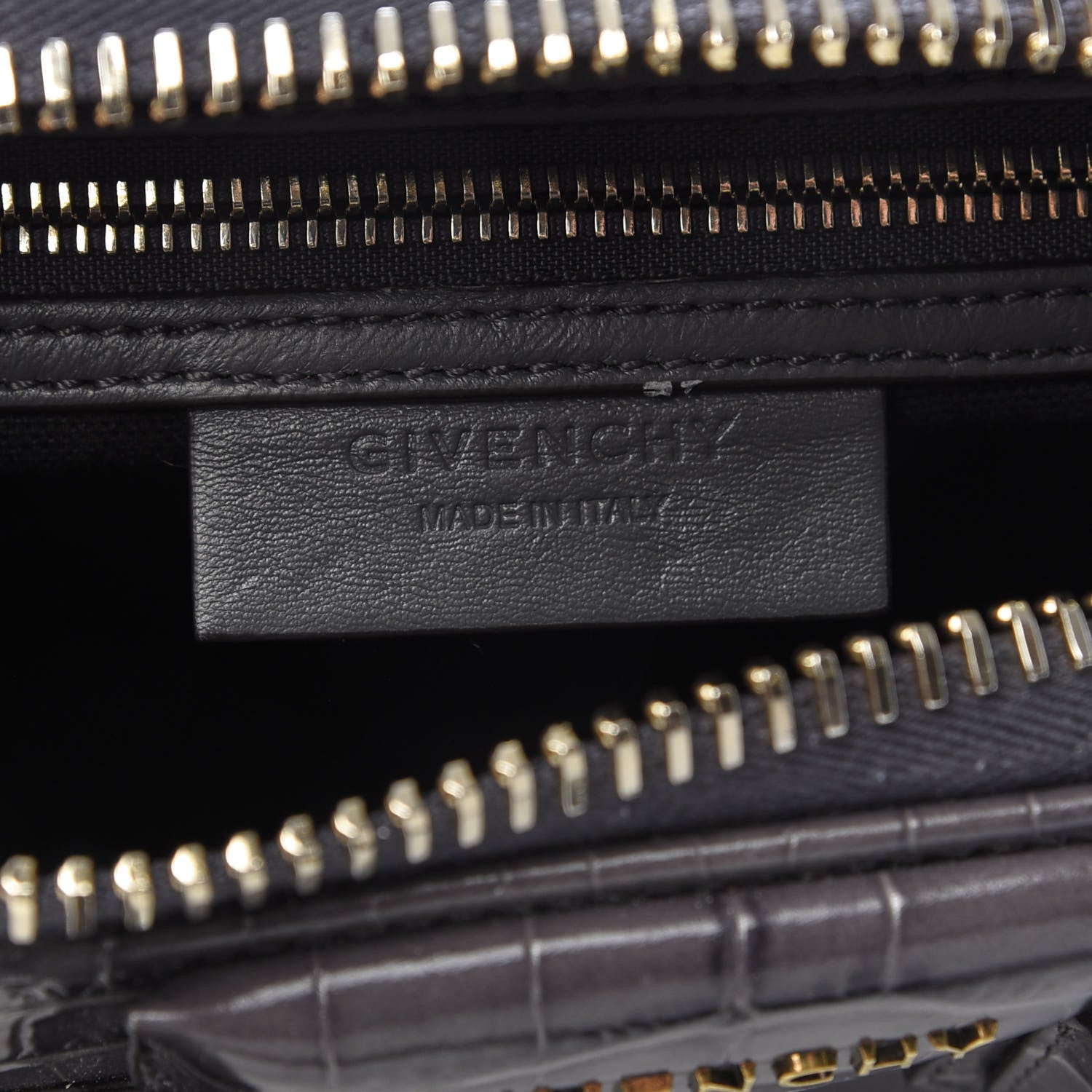 Givenchy Calfskin Crocodile Embossed Mini Antigona Storm Grey 7 of 8