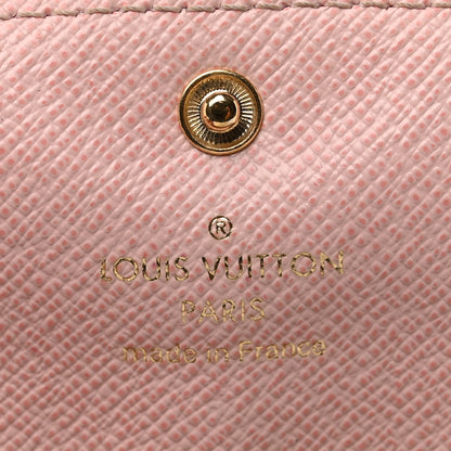 Louis Vuitton Damier Azur Emilie Wallet Rose Ballerine 6 of 9