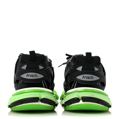 Balenciaga Mesh Nubuck Effect Fabric Glow in the Dark Womens Track Sneakers 40 Black Glow 5 of 8