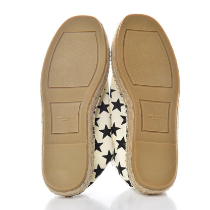 Saint Laurent Canvas Espadrille Stars Sneakers 36.5 Cream Black 6 of 9