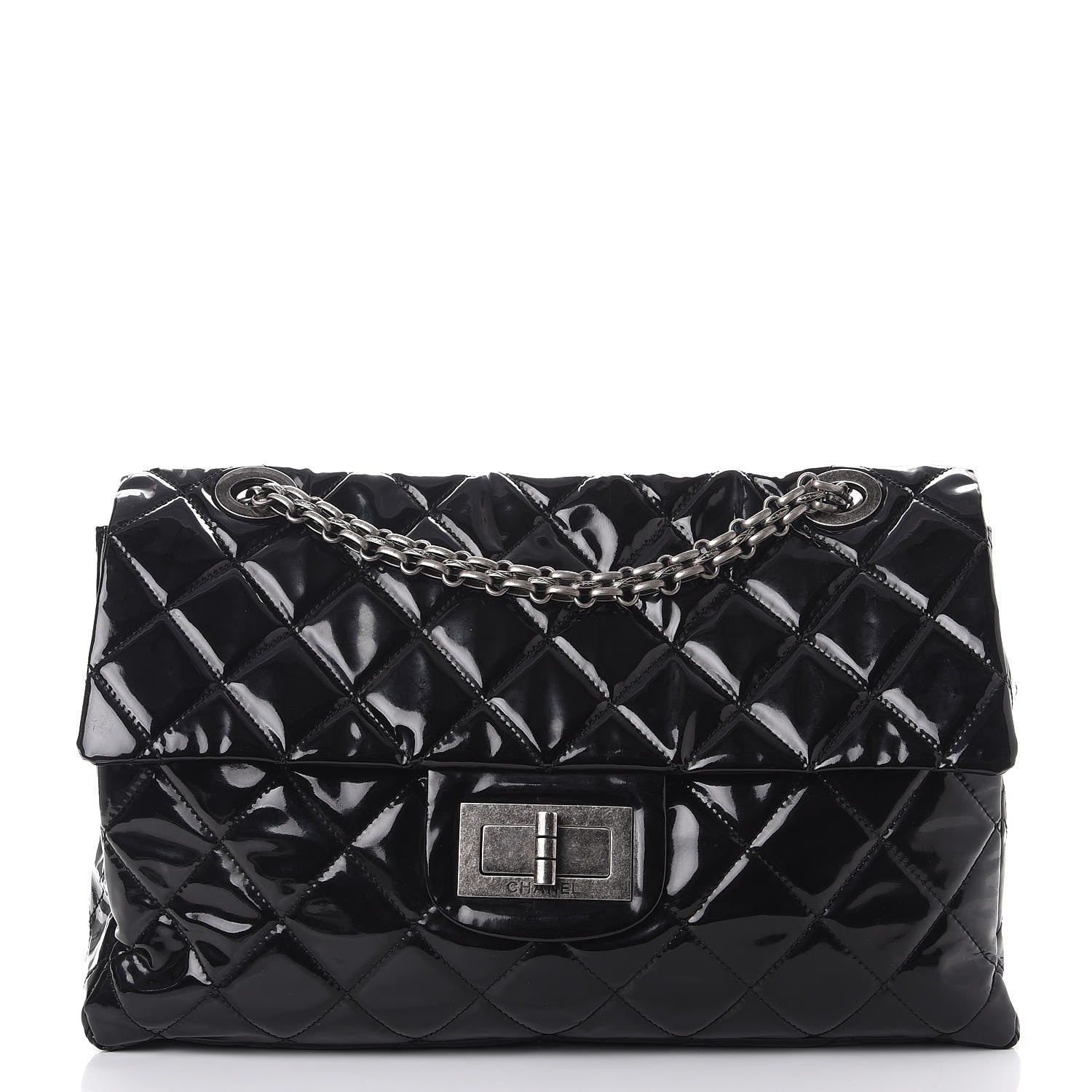 Chanel Vinyl Quilted XXL Reissue Flap Black 1 of 10