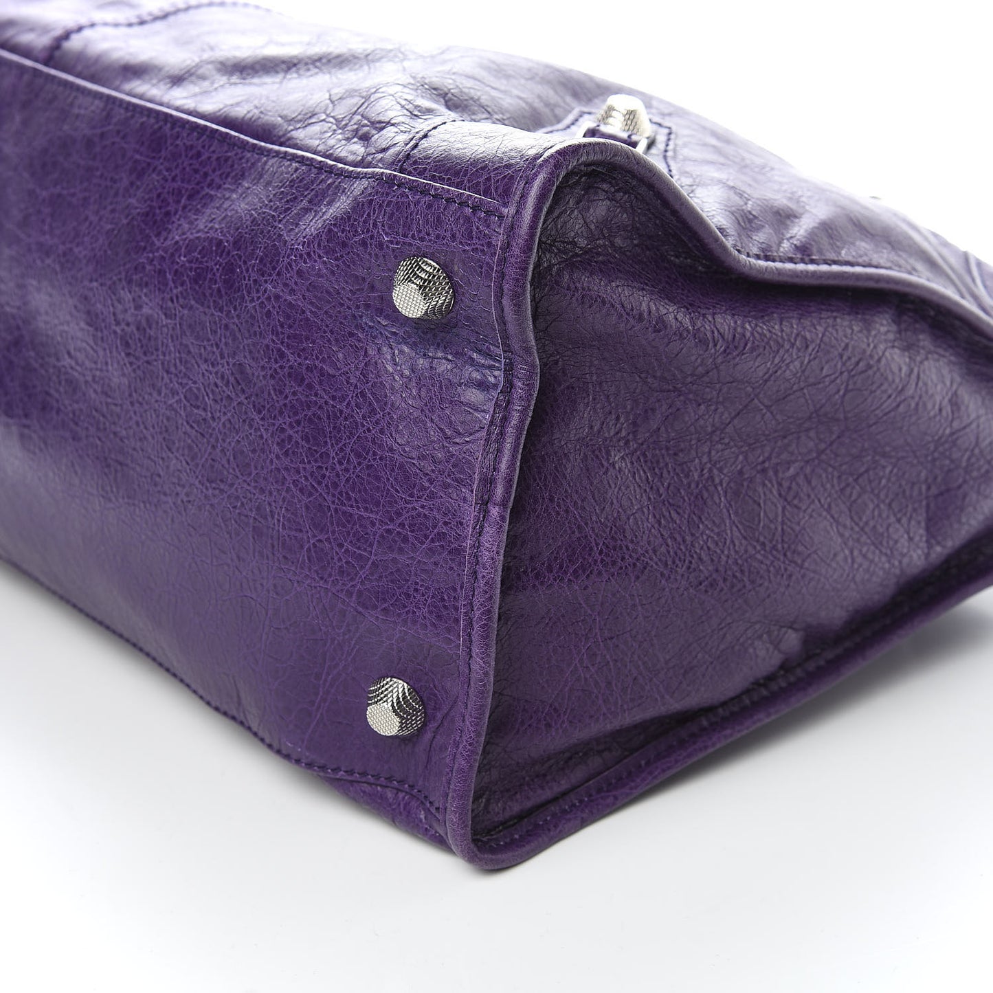 Agneau Giant 12 Silver Hardware Work Dark Violet