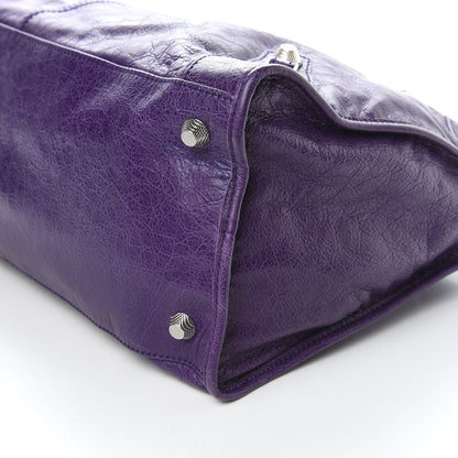 Balenciaga Agneau Giant 12 Silver Hardware Work Dark Violet 9 of 10