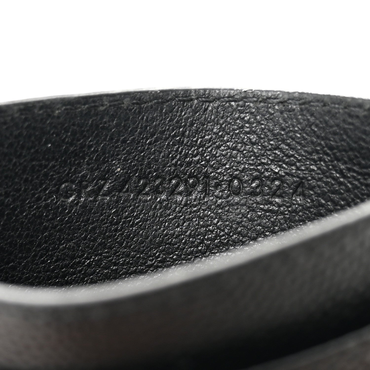 Saint Laurent Grain De Poudre Matelasse Chevron Monochrome Monogram Credit Card Case Black 7 of 12