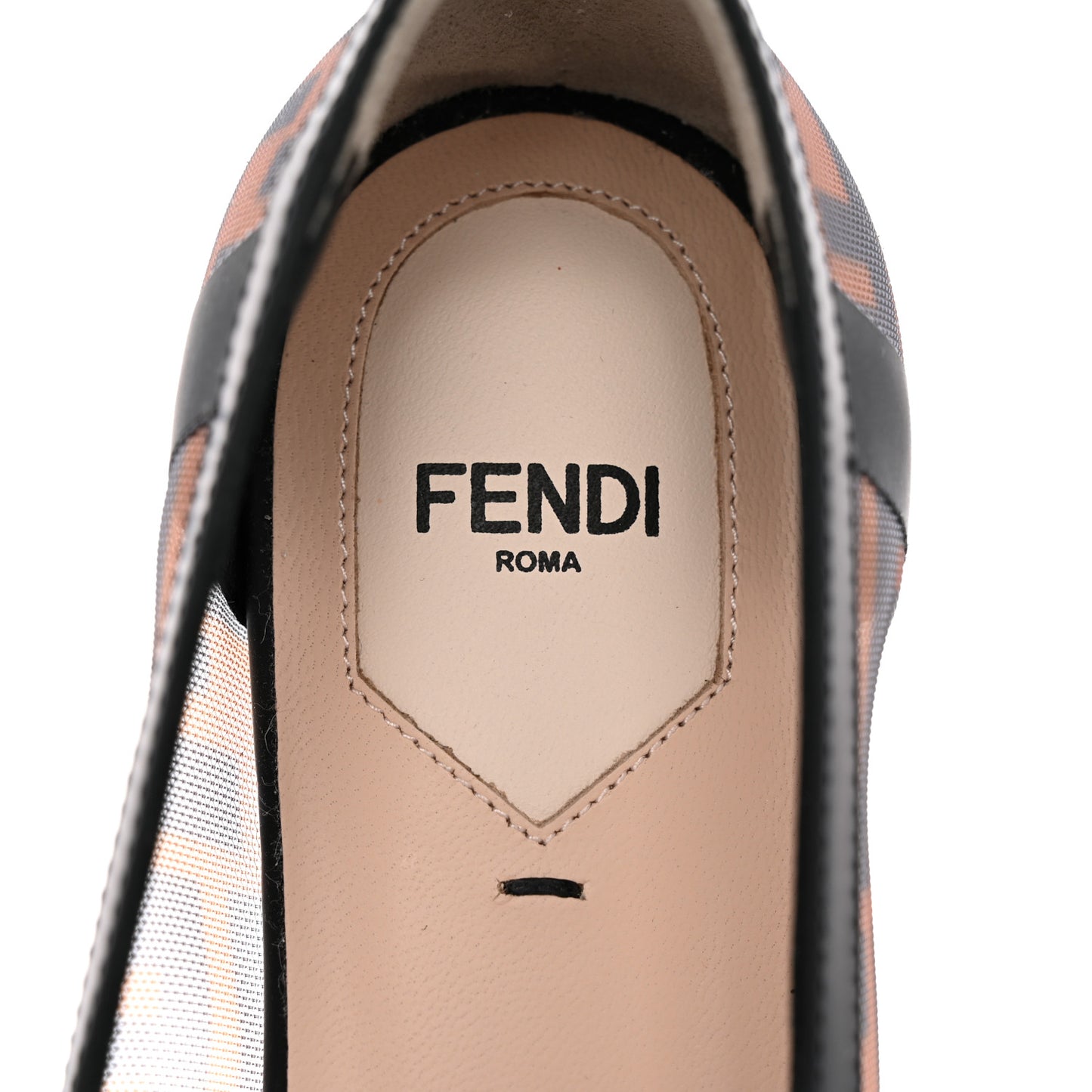 Mesh FF Skimmer Ballerina Flats 37 Tobacco Moro Black