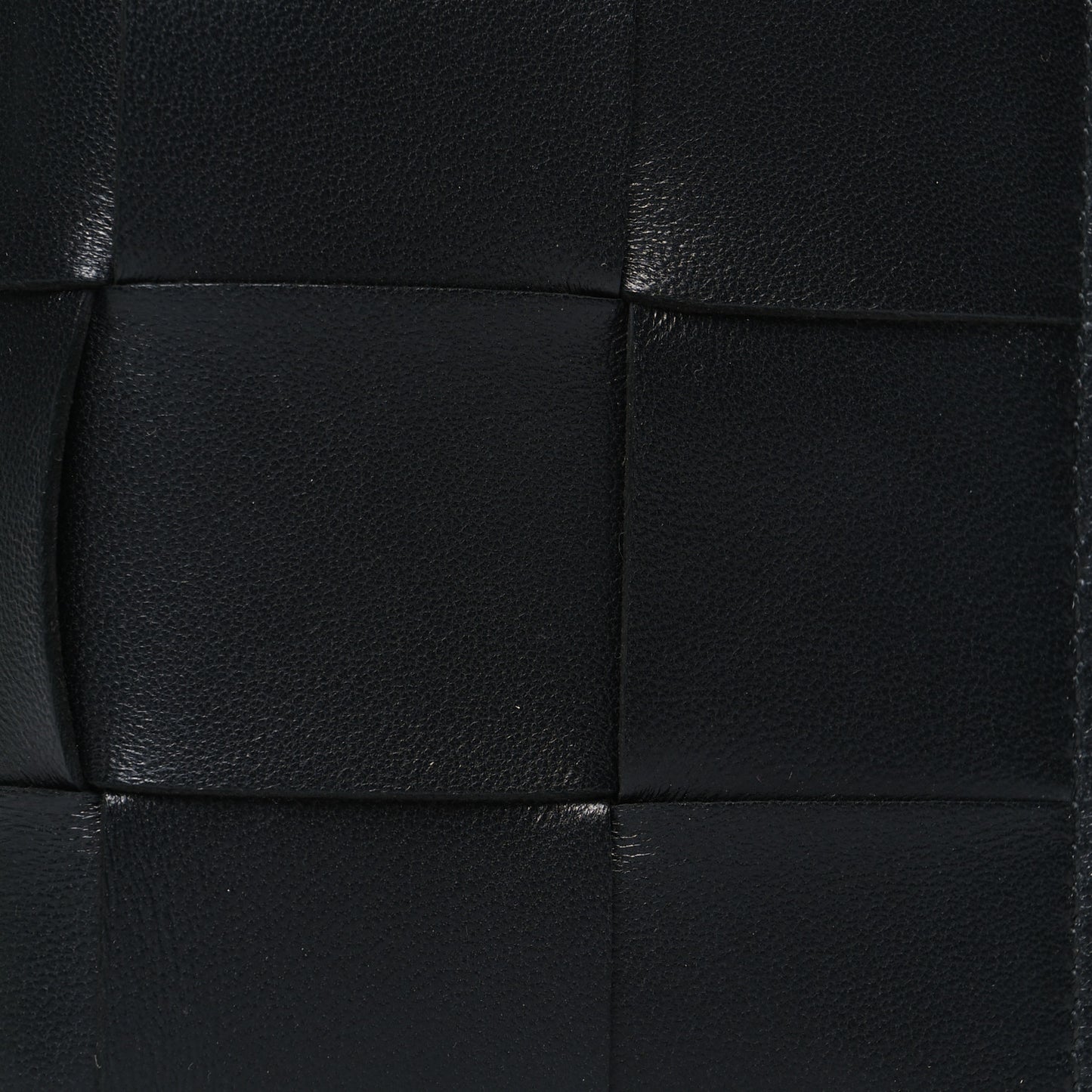 Nappa Maxi Intrecciato Small Bi-Fold Zip Wallet Black