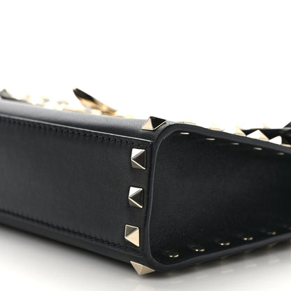 Valentino Garavani Vitello Medium Rockstud Flip Lock Crossbody Bag Black 9 of 10