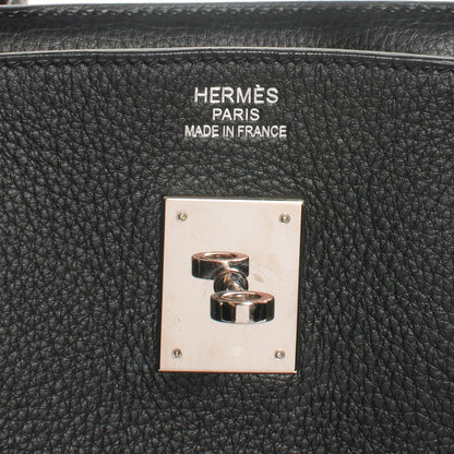 Hermes Taurillon Clemence Birkin 40 Black 6 of 9