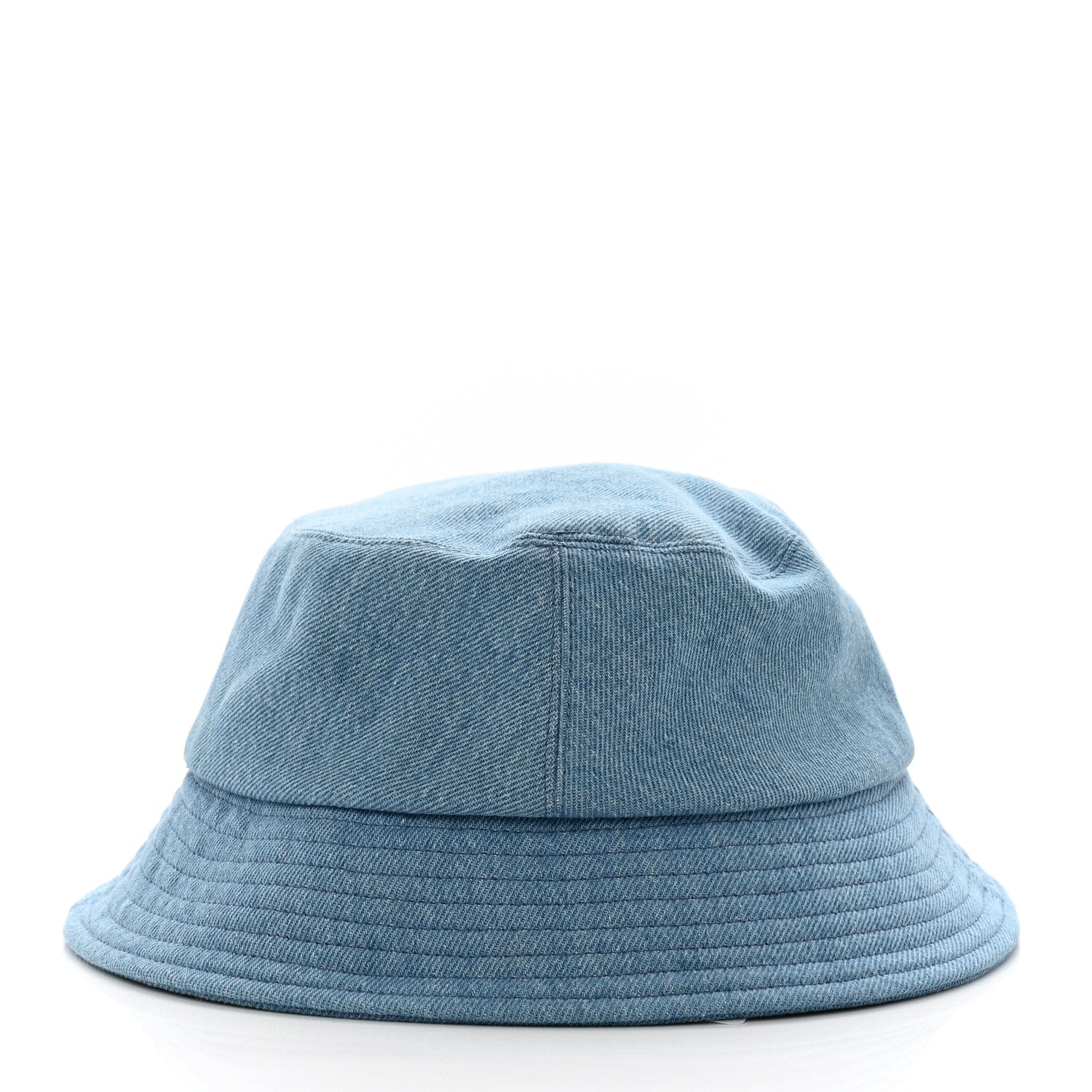 Chanel Denim Sequin Cloche Logo Bucket Hat L Blue 5 of 7