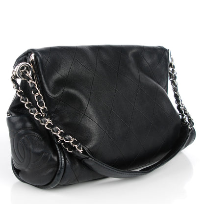 Chanel Lambskin Stitched Medium Ultimate Soft Tote Black 3 of 7
