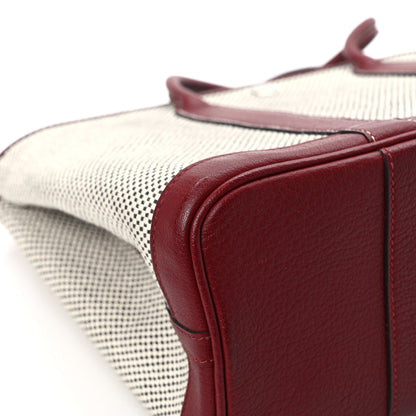 Hermes Toile H Buffle Gala Garden Party 30 TPM Tote Rouge H 10 of 11