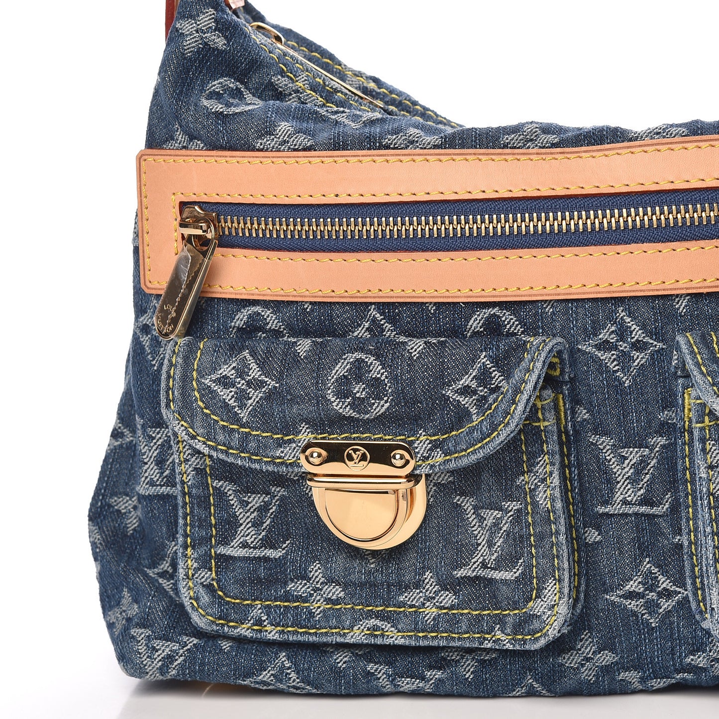 Monogram Denim Baggy PM Blue