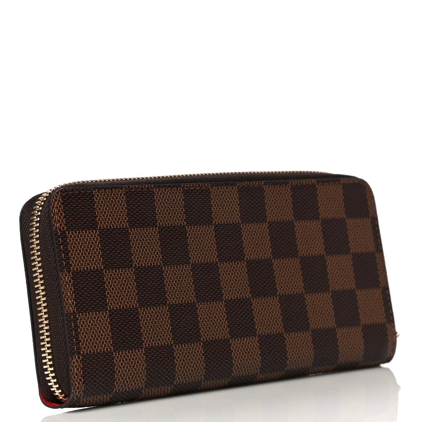 Damier Ebene Clemence Wallet Cherry