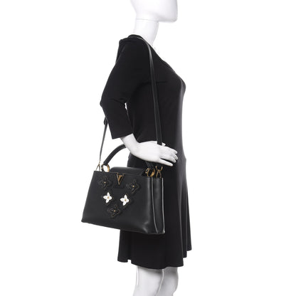 Louis Vuitton Taurillon Metallic Flowers Capucines PM Black 2 of 9