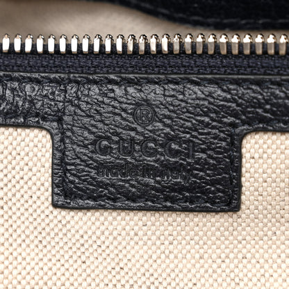 Gucci GG Supreme Monogram Textured Dollar Calfskin Web Retro Interlocking G Business Case Beige Blue 6 of 13