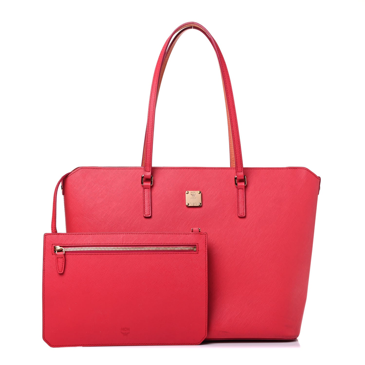 MCM Saffiano Medium Project Tote Pink 1 of 10