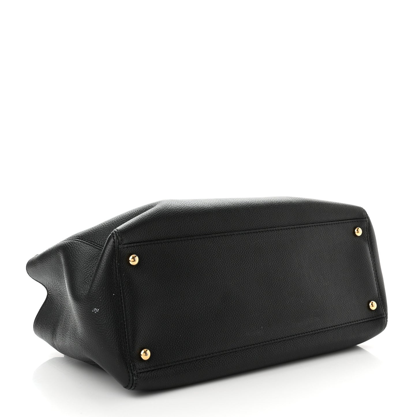 Calfskin Small Cerf Executive Shopper Tote Black