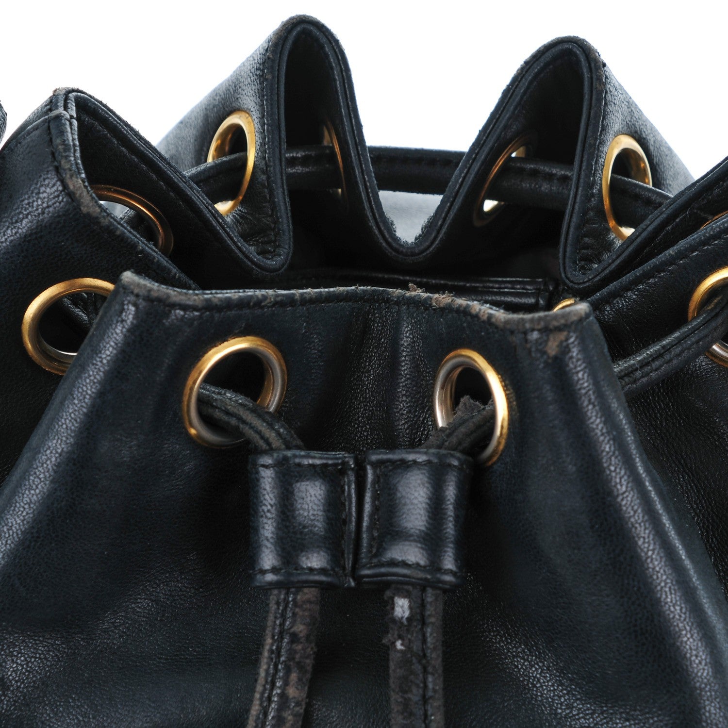 Chanel Lambskin CC Drawstring Bag Black 18 of 29