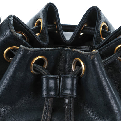 Chanel Lambskin CC Drawstring Bag Black 18 of 29