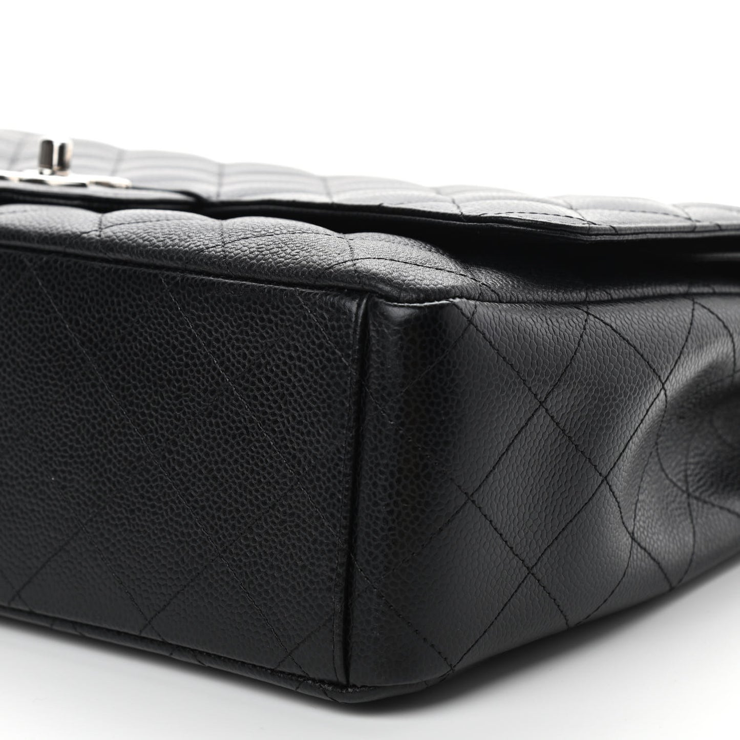 Caviar Quilted Maxi Double Flap Black