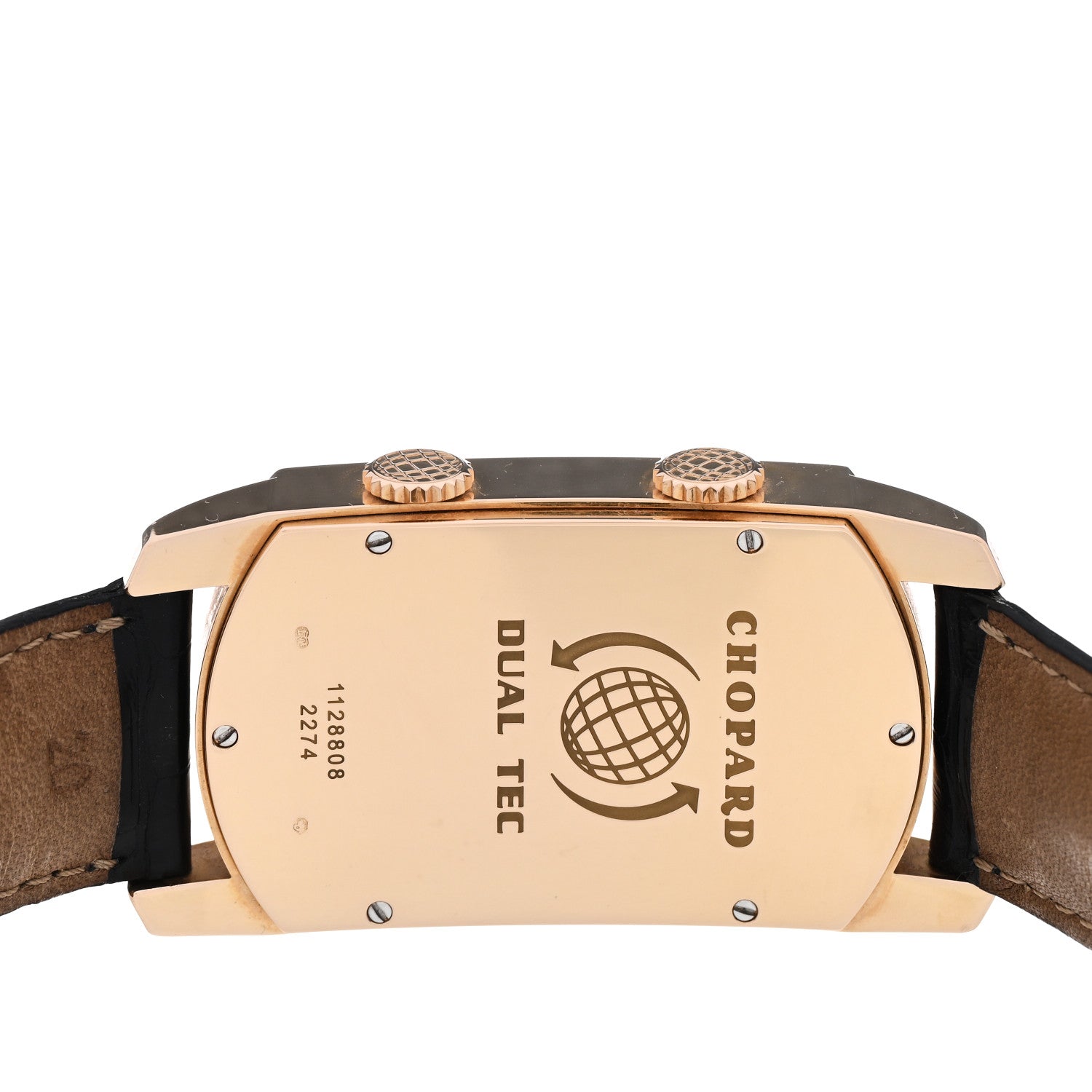 Chopard 18K Yellow Gold Alligator 29mm Dual Tec Automatic Watch 4 of 5