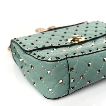 Valentino Garavani Nappa Medium Rockstud Spike Shoulder Bag Morning Dew 7 of 9