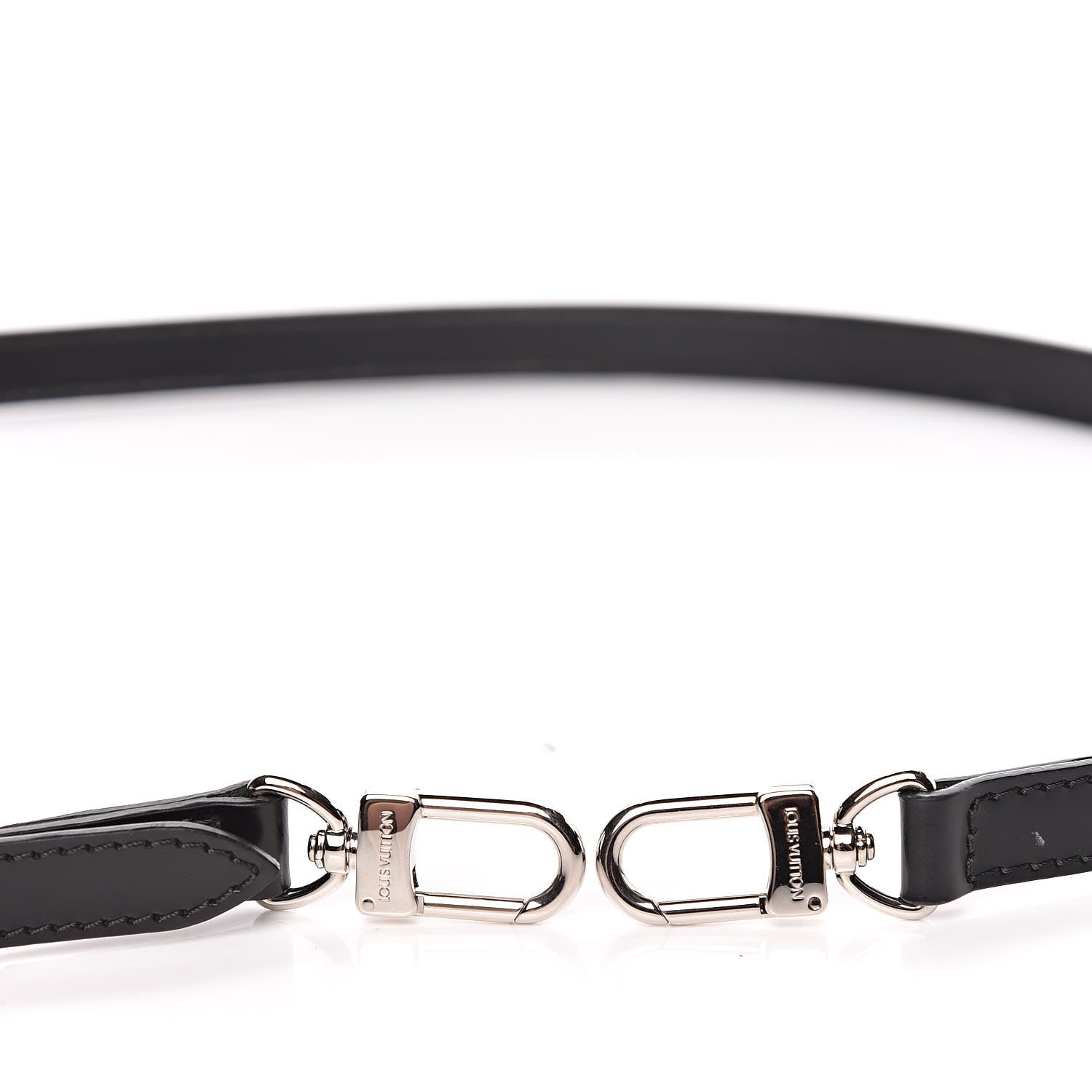 Louis Vuitton Calfskin 16mm Adjustable Shoulder Strap Black 4 of 6