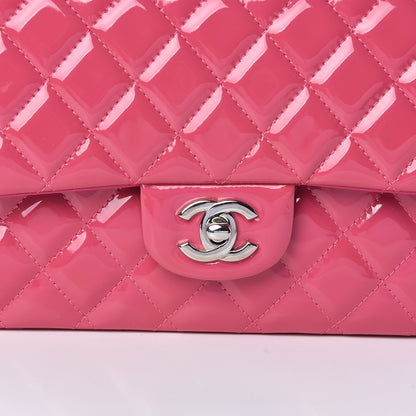 Chanel Patent Quilted Medium Double Flap Fuchsia 8 of 12