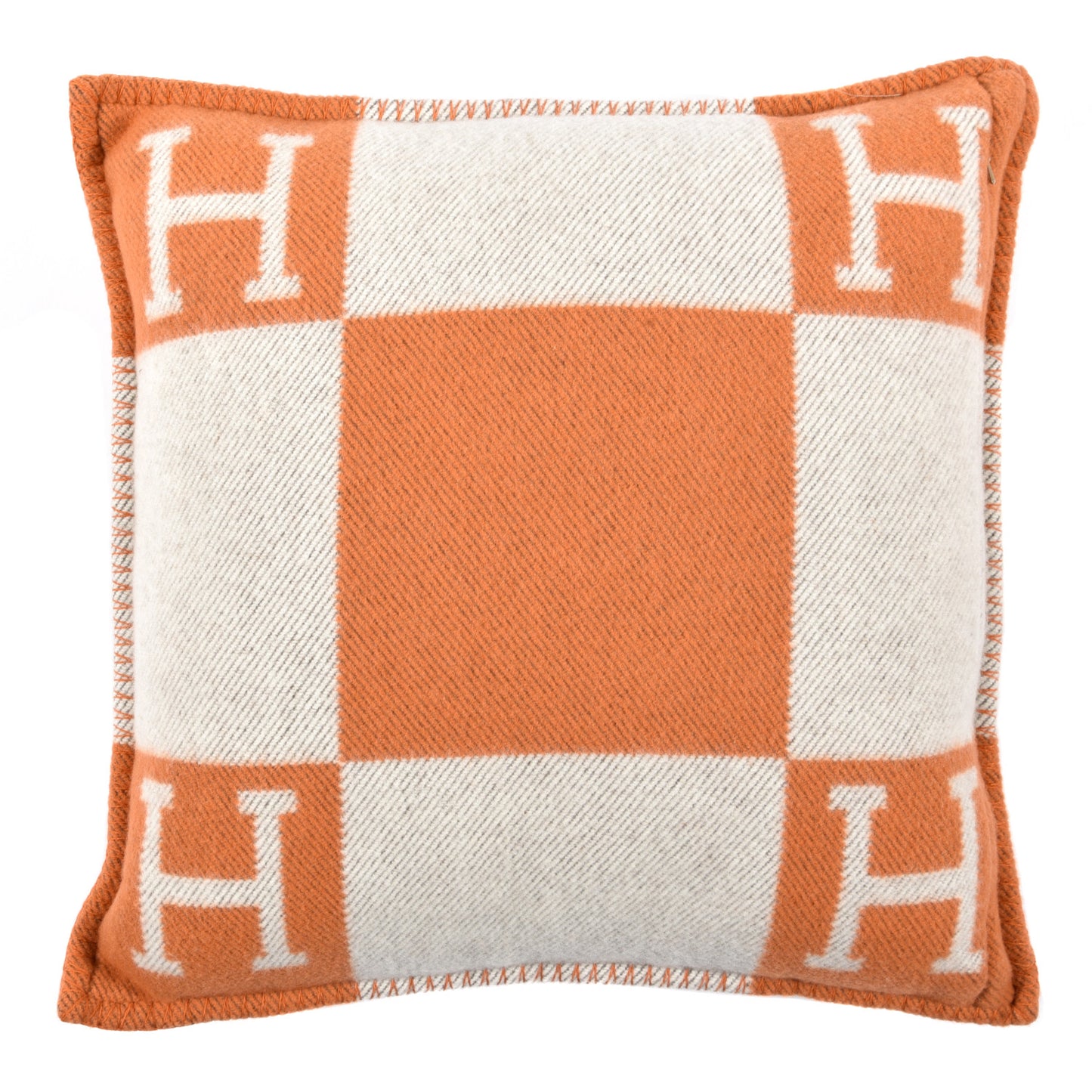 Wool Cashmere Avalon Pillow PM Ecru Potiron