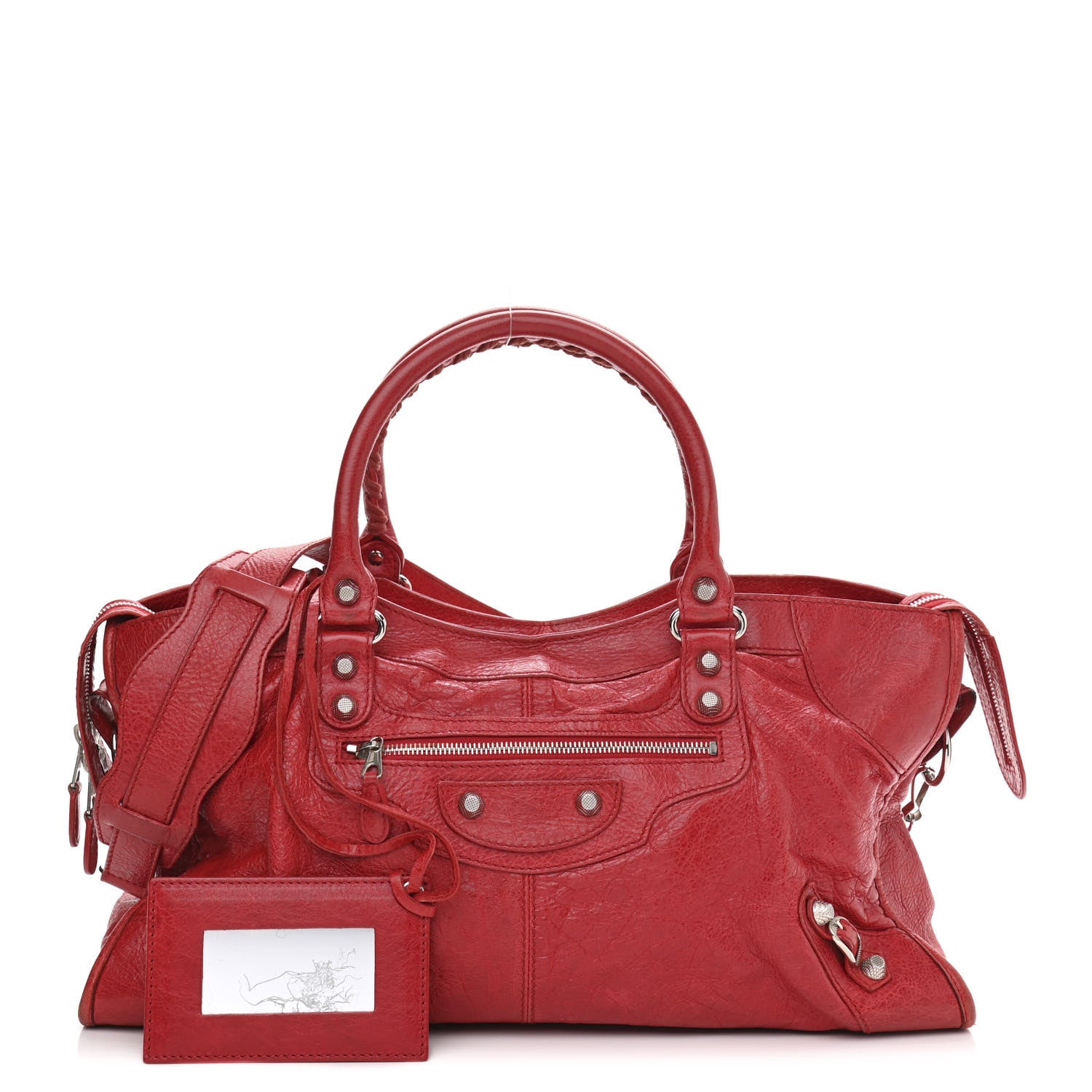 Balenciaga Agneau Arena Giant 12 Silver Hardware Part Time Coquelicot Rouge Coquelicot 1 of 17
