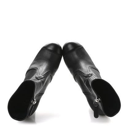 Chanel Lambskin Platform Short Boots 39.5 Black 2 of 9