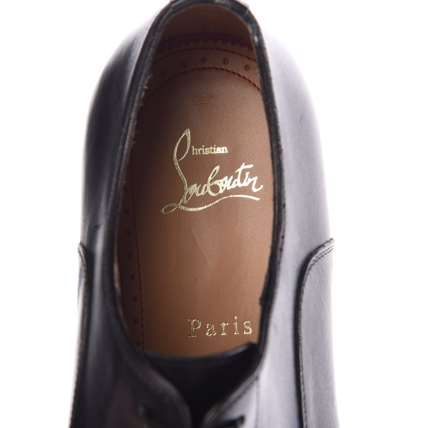 Calfskin Mens Greggo Flat Oxfords 41.5 Black