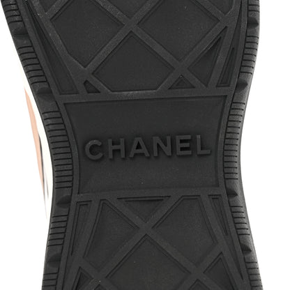 Chanel Suede Calfskin Mixed Fibers CC Sneakers 36 Pink Grey 6 of 8