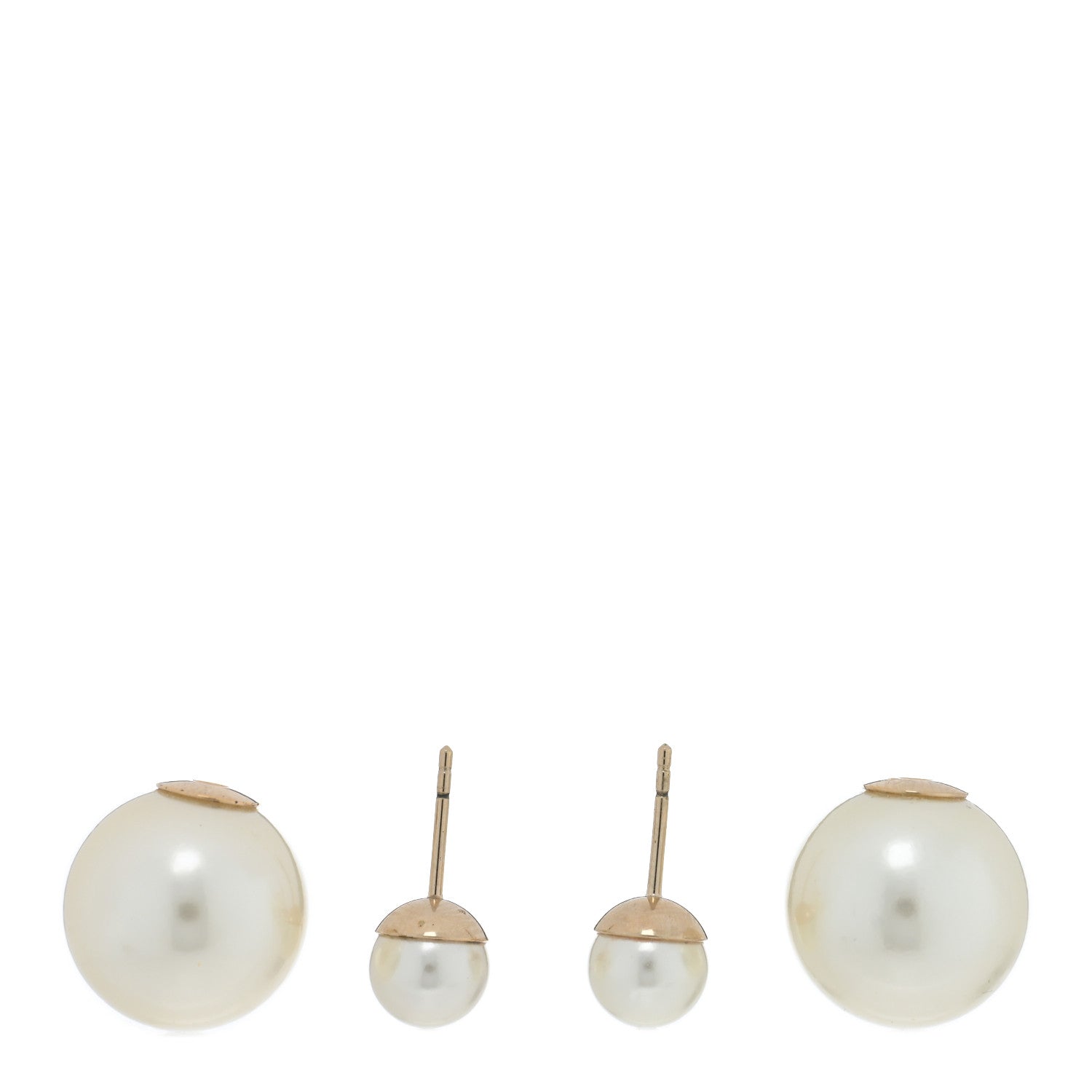 Christian Dior Pearl Mise En Dior Tribal Earrings Gold 3 of 3
