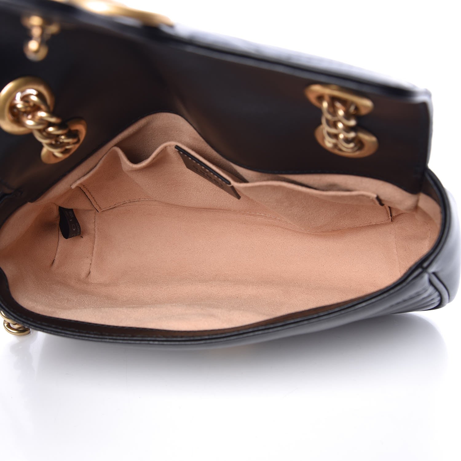 Gucci Calfskin Matelasse Mini GG Marmont Shoulder Bag Black 5 of 7