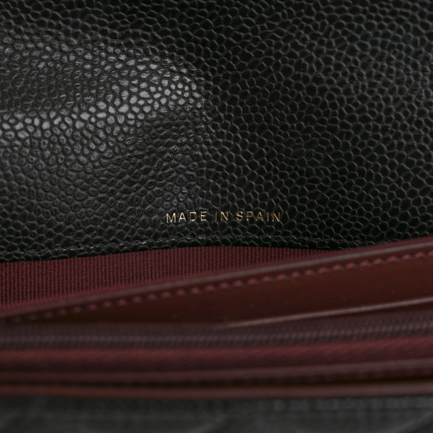 Caviar Quilted Large Gusset Flap Wallet Black