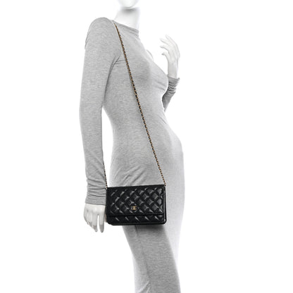 Chanel Caviar Quilted Wallet on Chain WOC Black 3 of 11