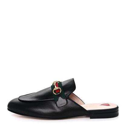 Gucci Malaga Kid Web Womens Princetown Slippers 37 Black 1 of 9