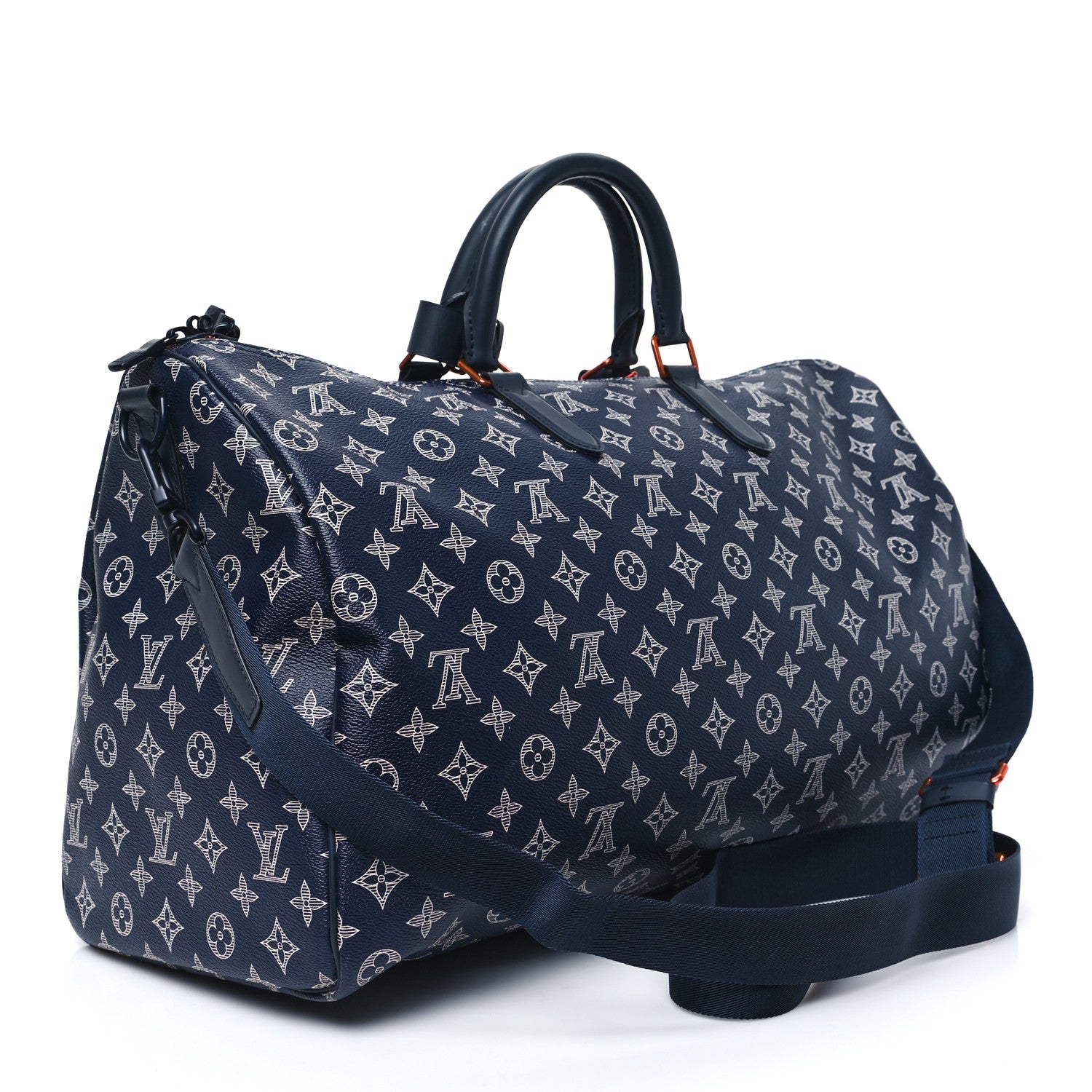 Louis Vuitton Monogram Upside Down Keepall Bandouliere 50 Ink 3 of 11