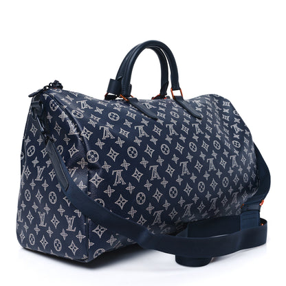 Louis Vuitton Monogram Upside Down Keepall Bandouliere 50 Ink 3 of 11