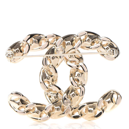 Chanel Baguette Crystal CC Brooch Gold 3 of 5