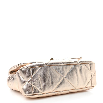 Chanel Metallic Lambskin Quilted Medium Chanel 19 Flap Gold 3 of 4
